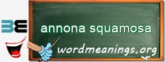 WordMeaning blackboard for annona squamosa